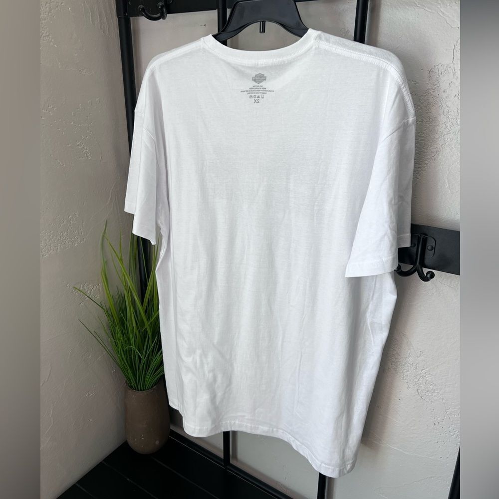 Harley-Davidson White Cotton T-Shirt Size 2X - Picture 5 of 11